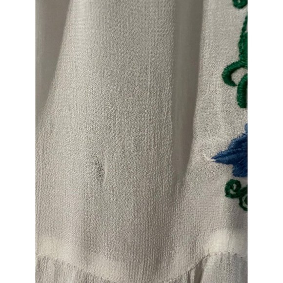 Anthropologie Chloe Oliver Gaila Faux Silk Embroidered Tunic Top Medium NWT - Picture 9 of 9